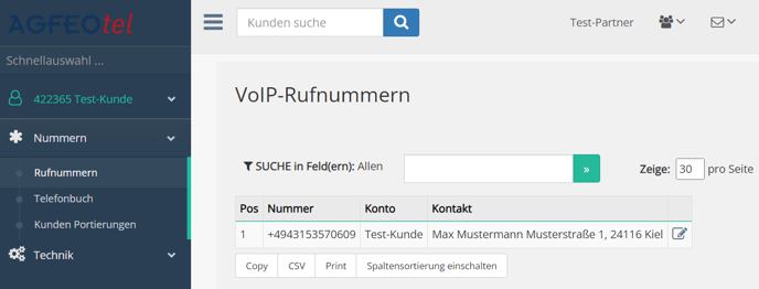 Bild Rufnummer