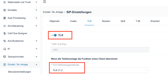 TLS aktivieren